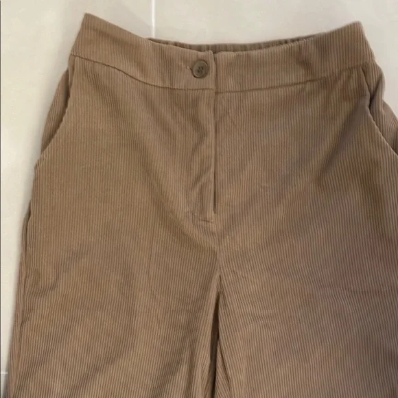 Woman's Sincerely Jules Tan Corduroy High Waist Pants - Picture 3 of 8